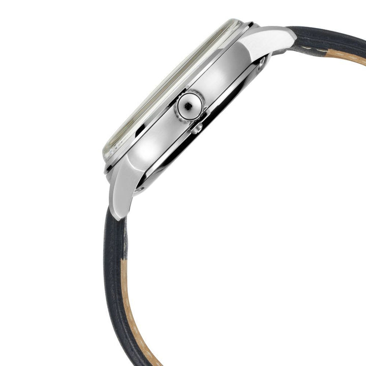 Titan Automatic Silver Dial Leather Strap Watch for Men NR90110SL01