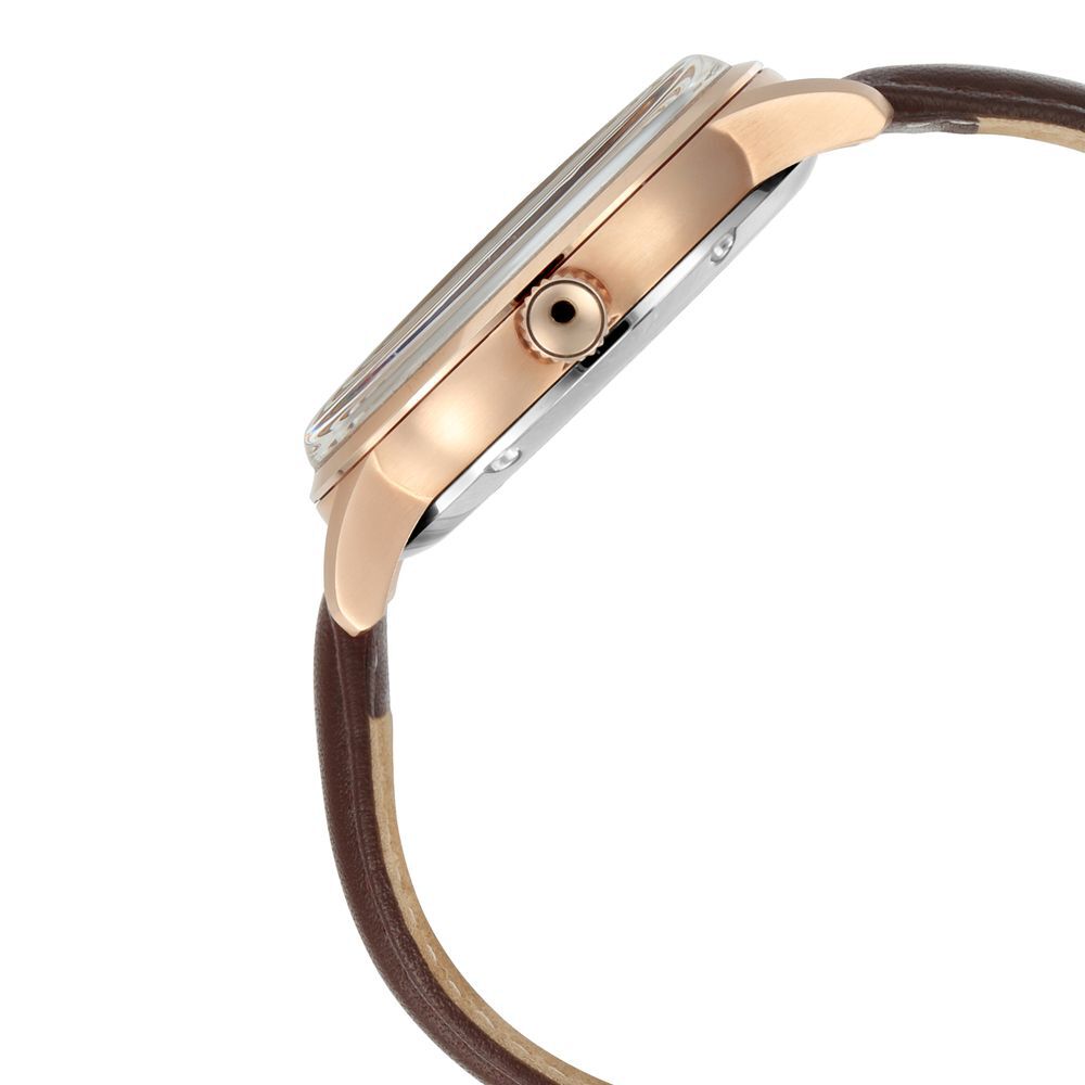 Titan Automatics Blue Dial Brown Leather Strap Watch for Men-90110WL01