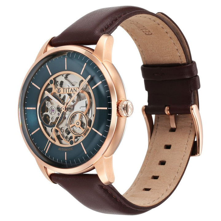 Titan Mechanical 90110WL08 Green Dial Men&