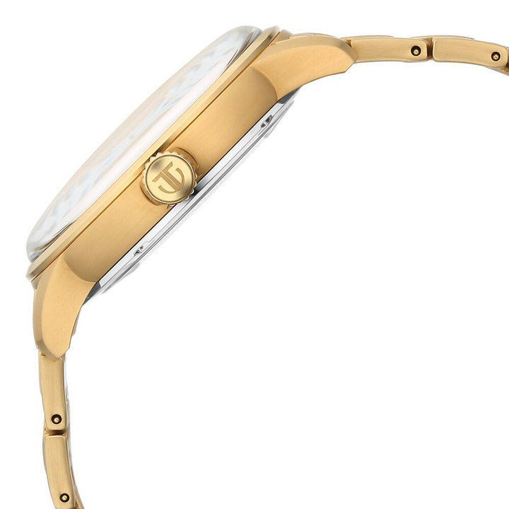 Titan Golden Heart Skeletal Automatic Analog with Silver Dial Yellow Gold Stainless Steel Strap Watch for Men-90110YM01