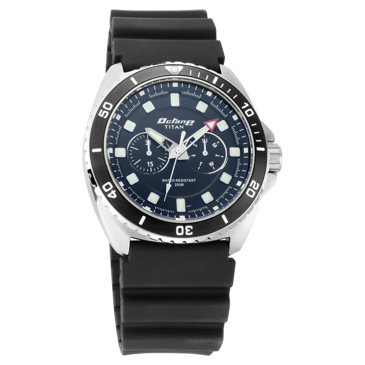 Titan Octane Hyper Lume Black Dial Analog TPU Strap watch for Men-NP90113KP01