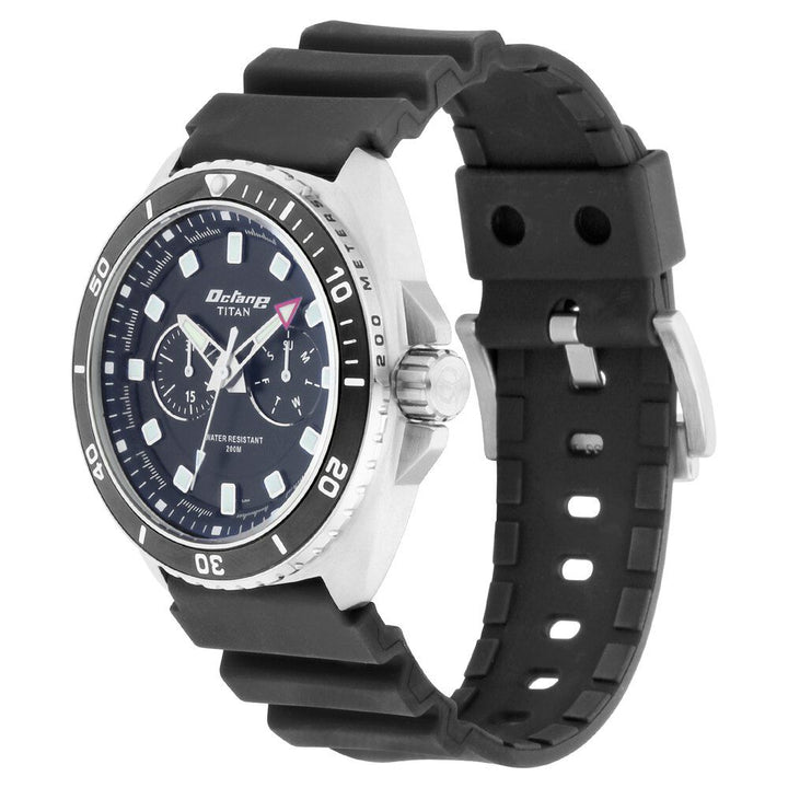 Titan Octane Hyper Lume Black Dial Analog TPU Strap watch for Men-NP90113KP01