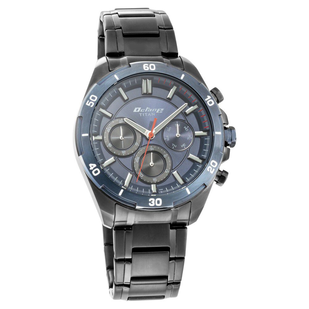 Titan Chronograph Silver Dial Quartz Stainless Steel Strap Men Watch NS90114KM01