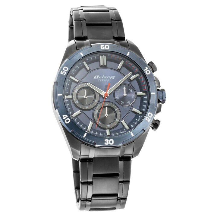 Titan Chronograph Silver Dial Quartz Stainless Steel Strap Men Watch NS90114KM01