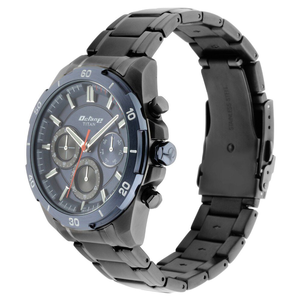 Titan Chronograph Silver Dial Quartz Stainless Steel Strap Men Watch NS90114KM01