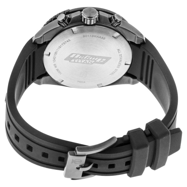 Titan Chronograph Blue Dial Silicone Strap watch for Men-NS90115KP03