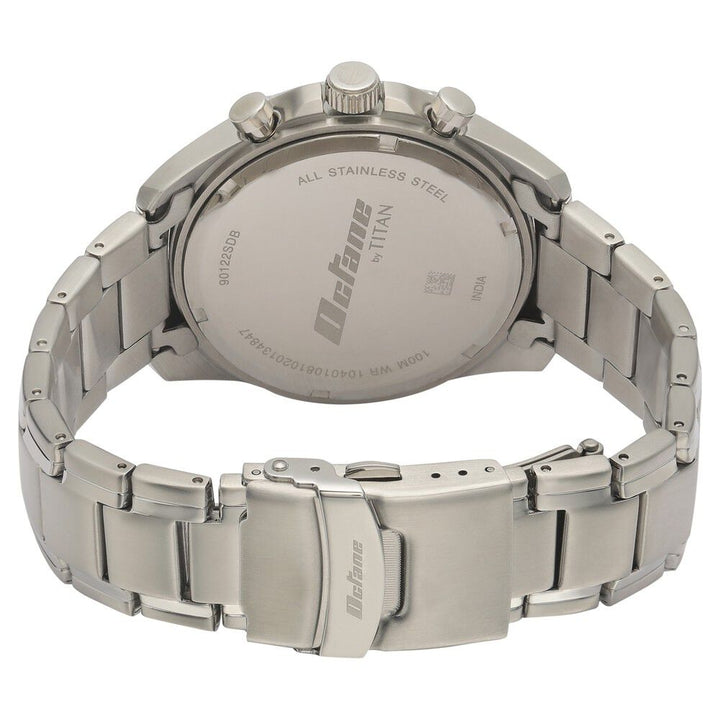 Titan Quartz Multifunction Green Dial Stainless Steel Strap Watch for Men NS90122SM01