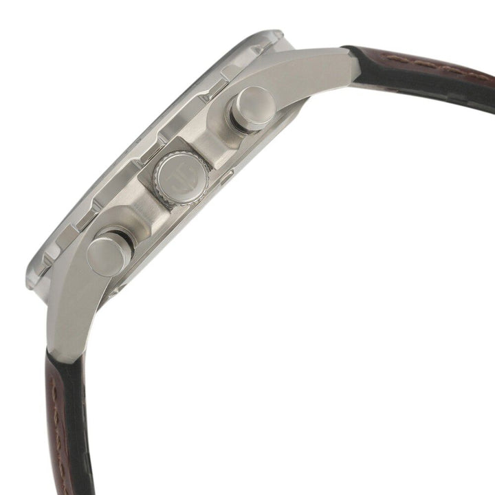 Titan Quartz Multifunction Silver Dial Silicone and Leather Strap watch for Men NS90122SP01