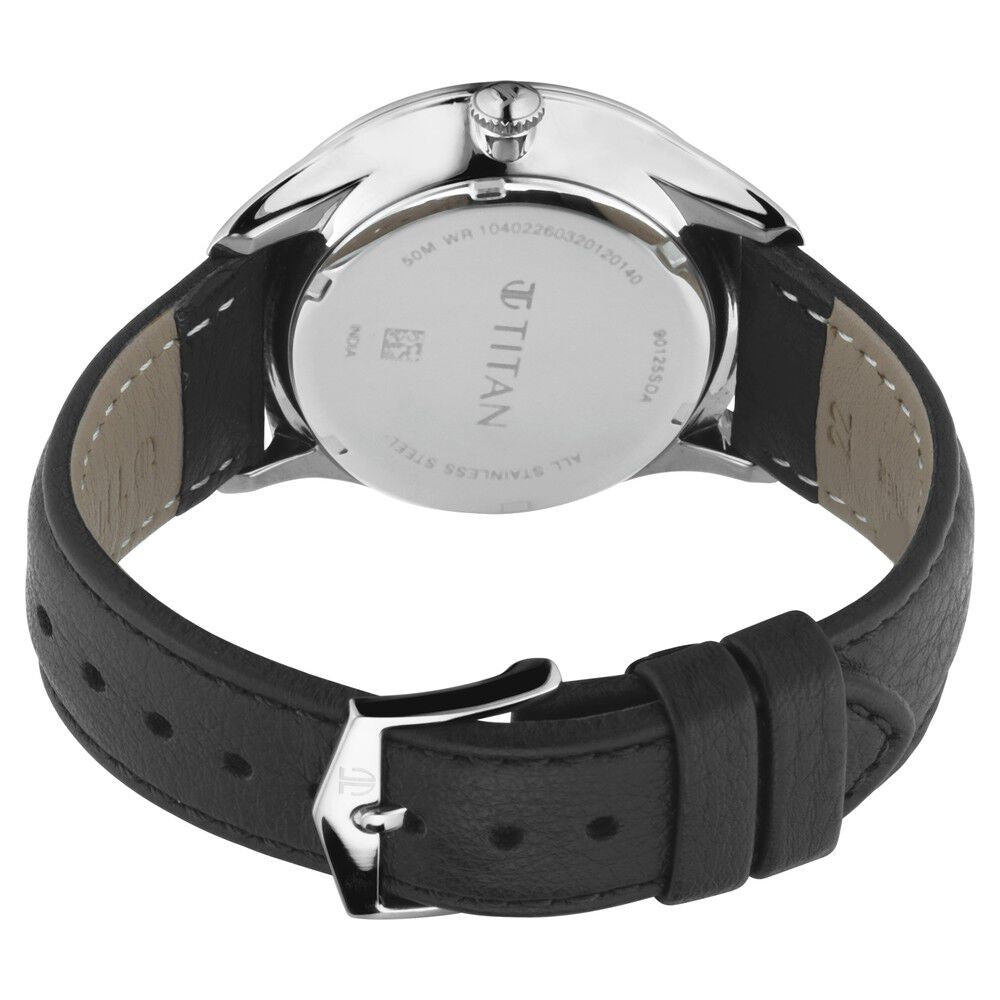 Titan Light Leathers Green Dial Quartz Multifunction Leather Strap watch for Men-NQ90125SL02