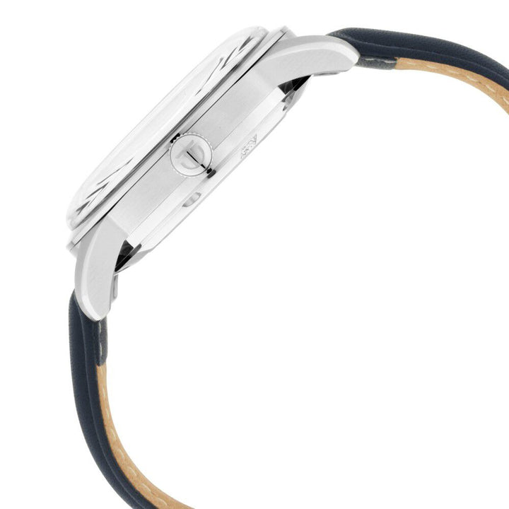 Titan Automatic Silver Dial Leather Strap Watch for Men NS90126SL02