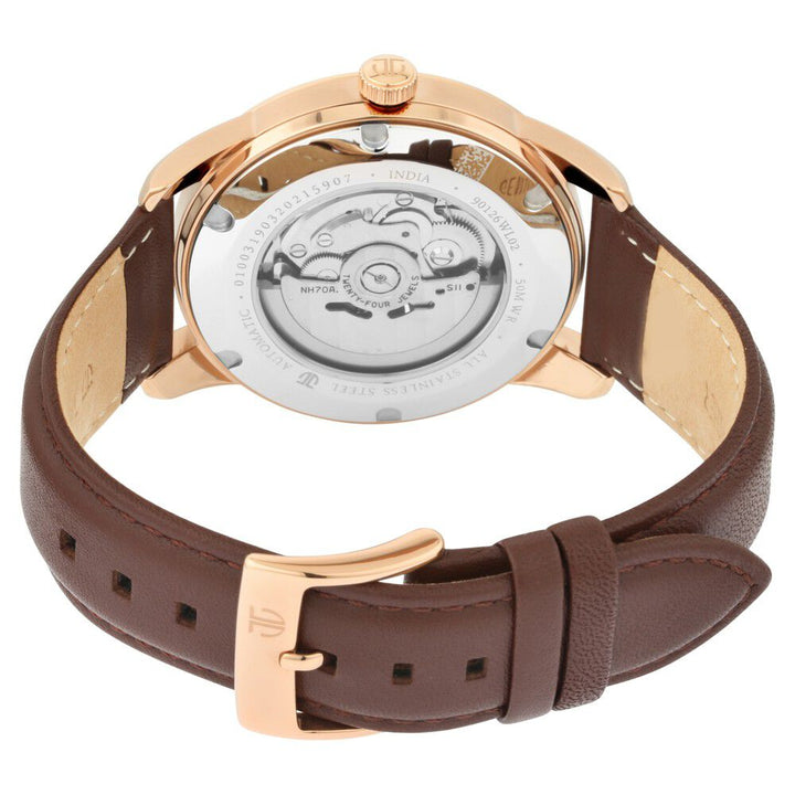 Titan Automatics Black Dial Automatic Leather Strap watch for Men NS90126WL02