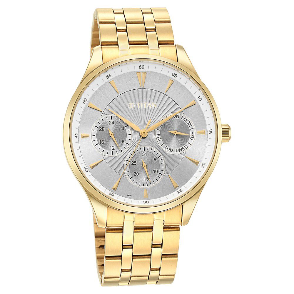 Opulent Silver Dial Multifunction Watch for Men - The Watch Factory ®