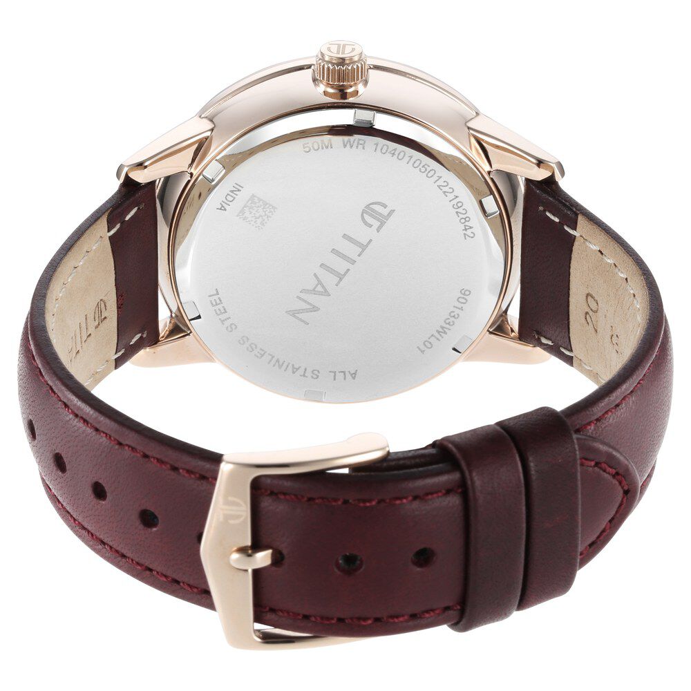 Titan Urban Magic Silver Dial Quartz Multifunction Leather Strap watch for Men - The Watch Factory ®