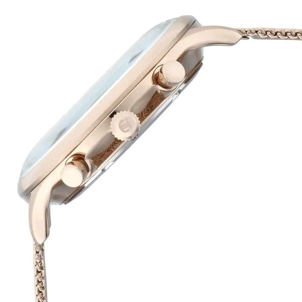 Titan Light Leathers Watch with Silver Dial & Pink Stainless Steel Strap NP90134WM01 (DM198)