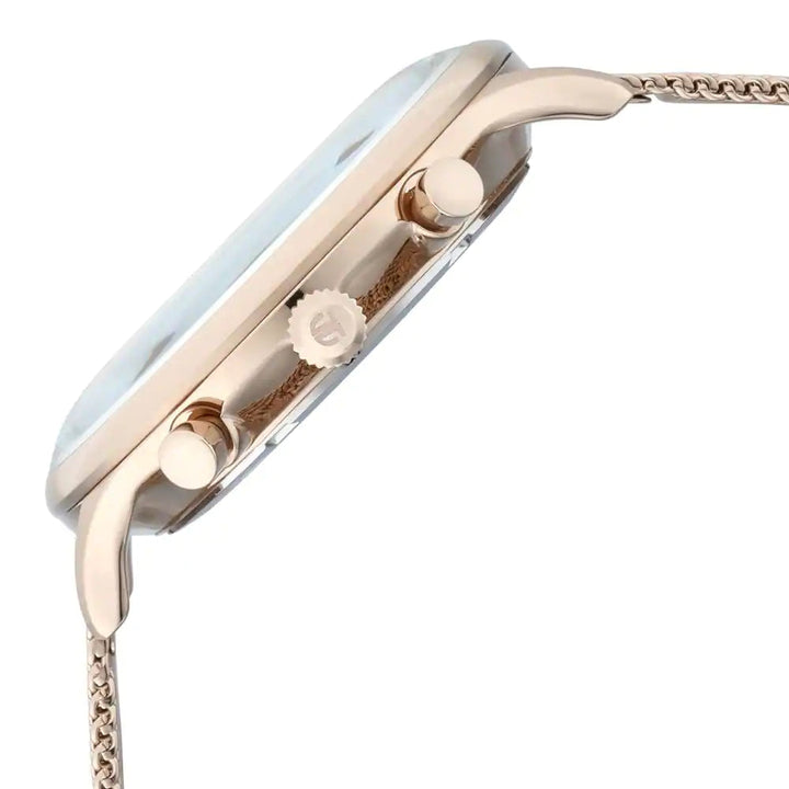 Titan Light Leathers Watch with Silver Dial & Pink Stainless Steel Strap NP90134WM01 (DM198)