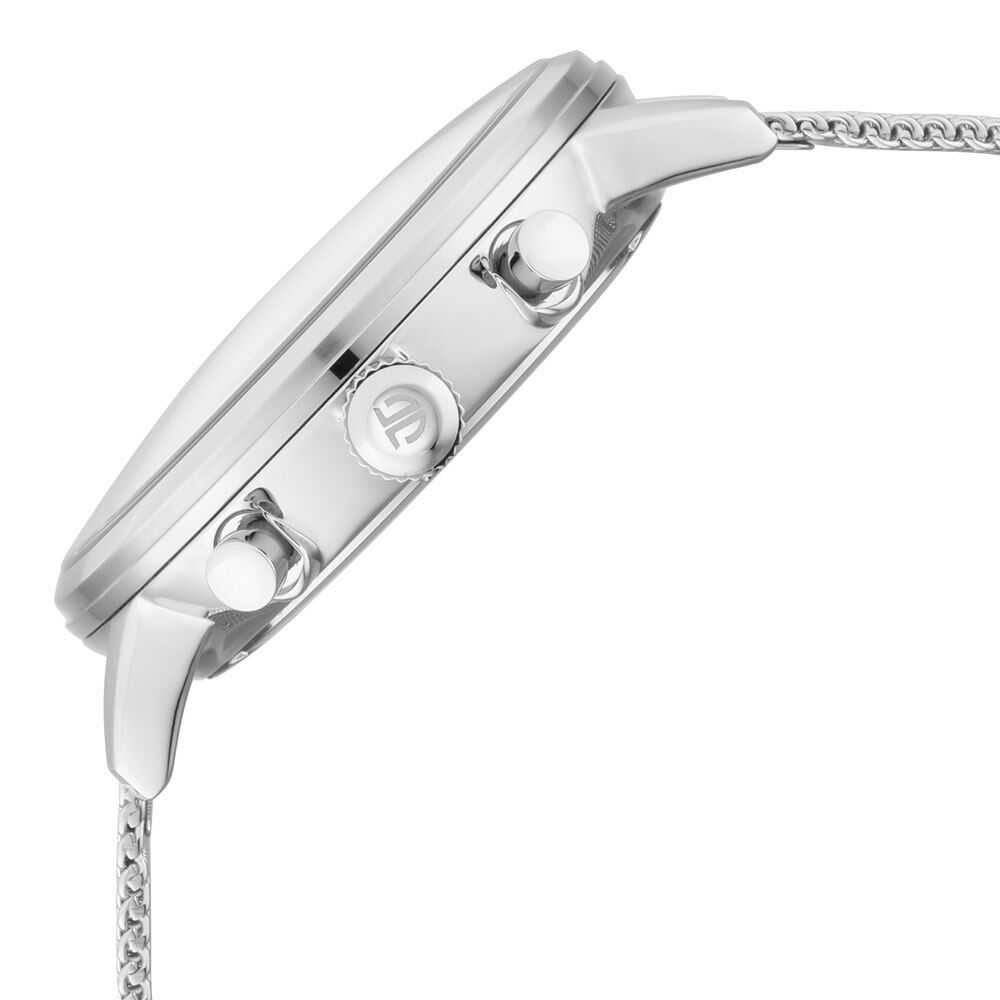 Titan Light Leathers Multifunction Silver Dial Silver Stainless Steel Strap Watch For Men - The Watch Factory ®