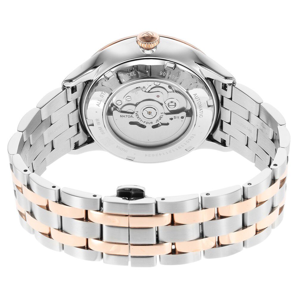 Titan Metal Mechanicals Silver Dial Automatic Stainless Steel Strap Watch for Men - The Watch Factory ®