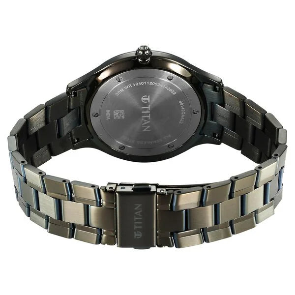 Titan Regalia Opulent White Dial Golden Stainless Steel Strap Watch NP9441YM01