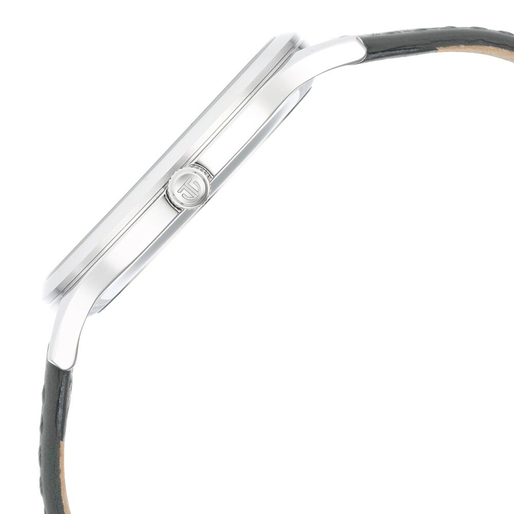 Titan Classique Slimline Grey Dial Analog with Date Leather Strap Watch for Men NS90142SL01