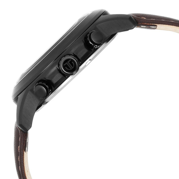 Titan Quartz Chronograph Blue Dial Leather Strap Watch for Men - The Watch Factory ®