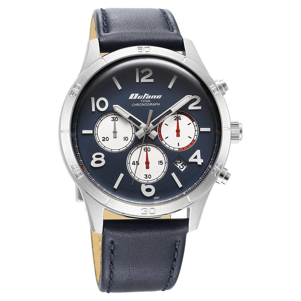 Titan Octane Classic Sporty Blue Dial Chronograph Stainless Steel Strap watch for Men - The Watch Factory ®