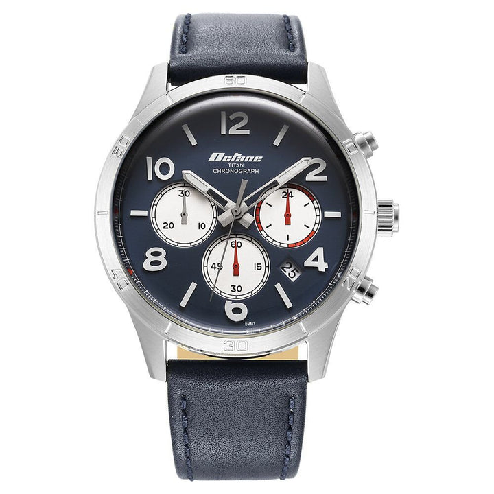 Titan Octane Classic Sporty Blue Dial Chronograph Stainless Steel Strap watch for Men - The Watch Factory ®