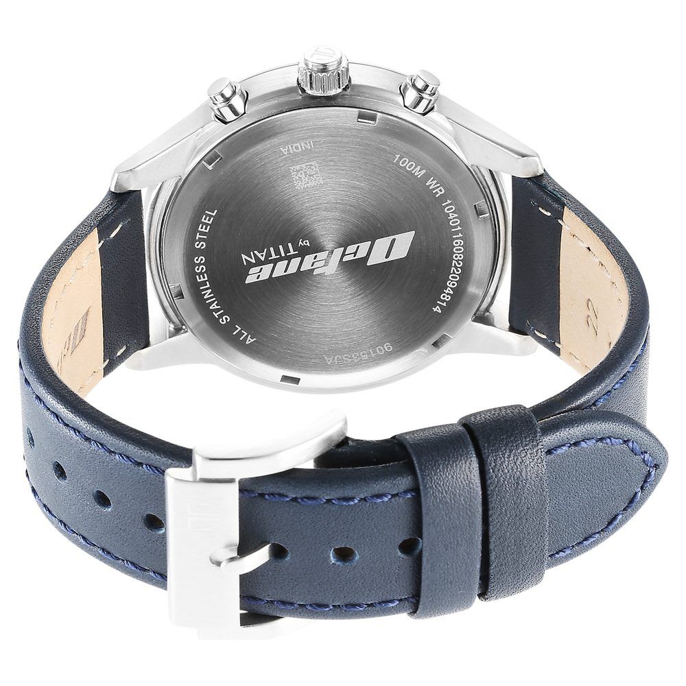 Titan Octane Classic Sporty Blue Dial Chronograph Stainless Steel Strap watch for Men - The Watch Factory ®