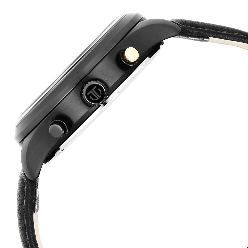 Titan Octane Classic Sporty Black Dial Chronograph Leather Strap watch for Men - The Watch Factory ®