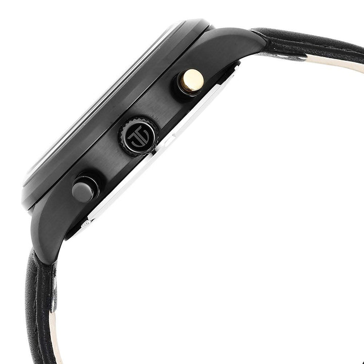 Titan Octane Classic Sporty Black Dial Chronograph Leather Strap watch for Men - The Watch Factory ®