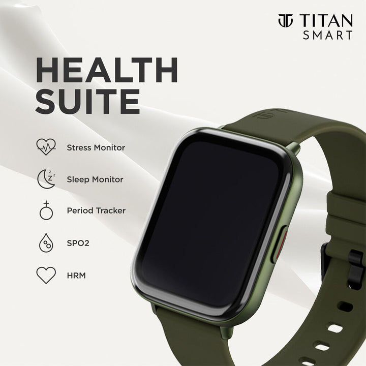 Titan Smart Watch Silicone Green Strap Watch For Unisex