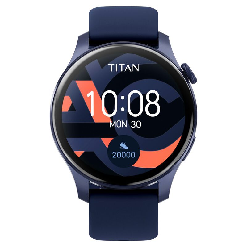 Titan Talk Black Dial Smart Silicone Strap watch for Unisex