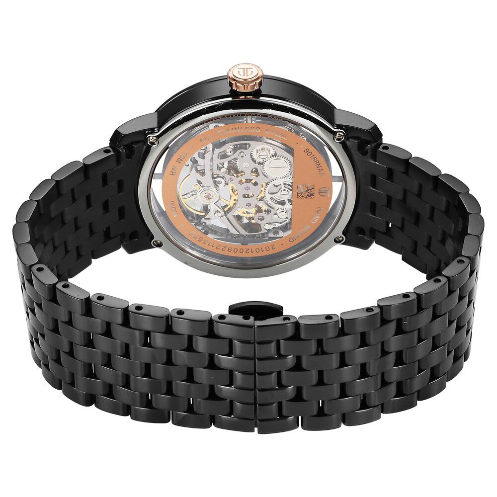 Titan Mechanical Slimline Black Dial Mechanical Stainless Steel Strap watch for Men - The Watch Factory ®