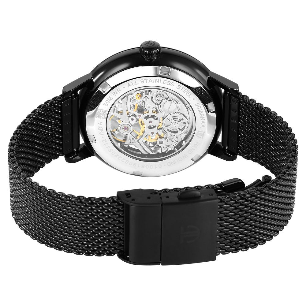 Titan Mechanical Slimline Black Dial Watch for Men - The Watch Factory ®