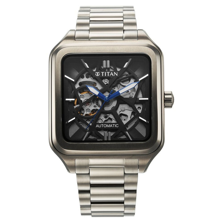 Titan Shaped Automatics Anthracite Dial Automatic Stainless Steel Strap watch for Men - The Watch Factory ®