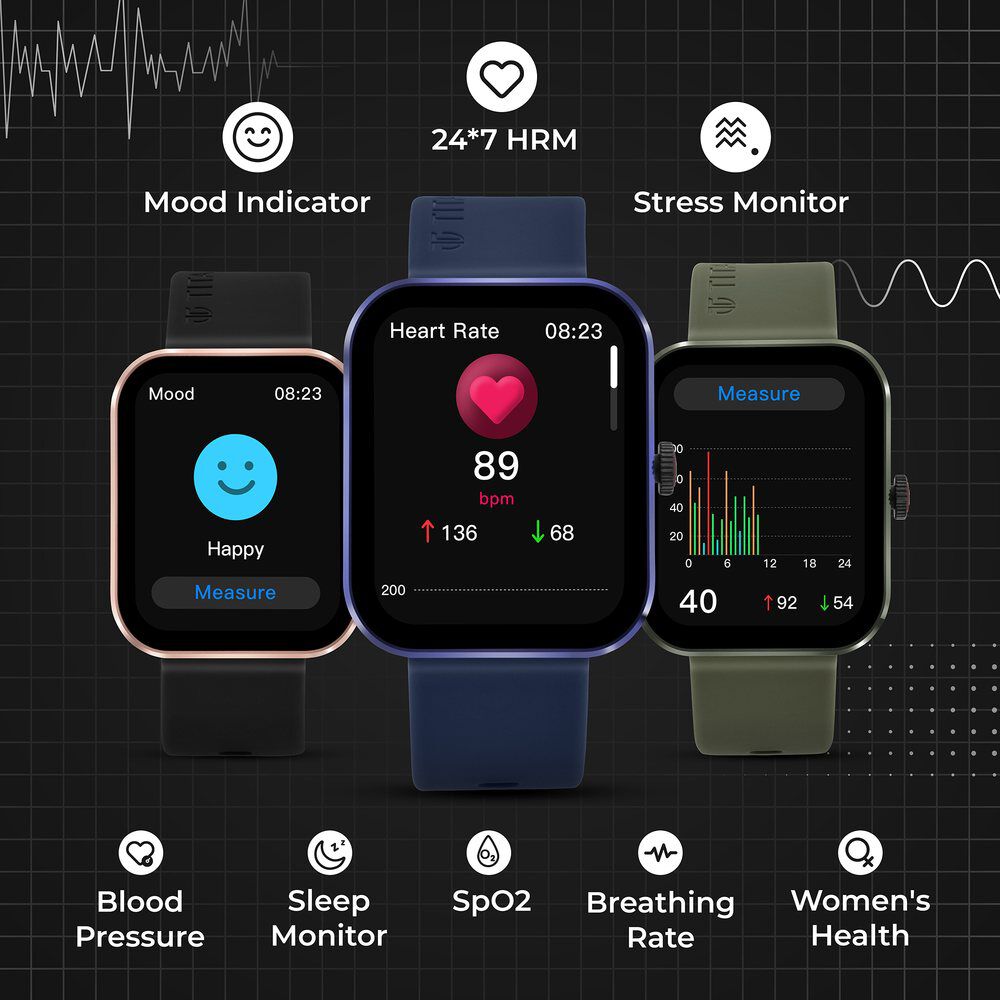 Titan Talk S Smartwatch: 24/7 Health Tracking, Stress & Sleep Monitor