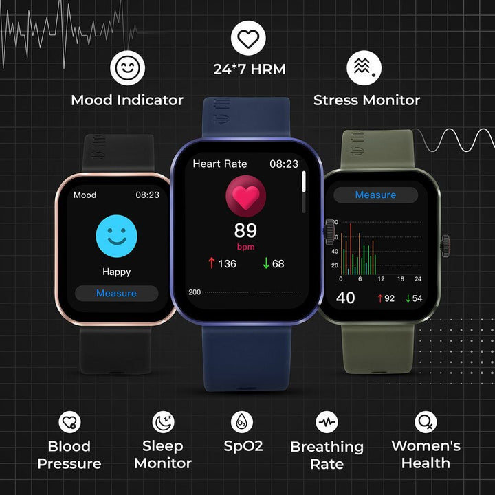 Titan Talk S Smartwatch: 24/7 Health Tracking, Stress & Sleep Monitor