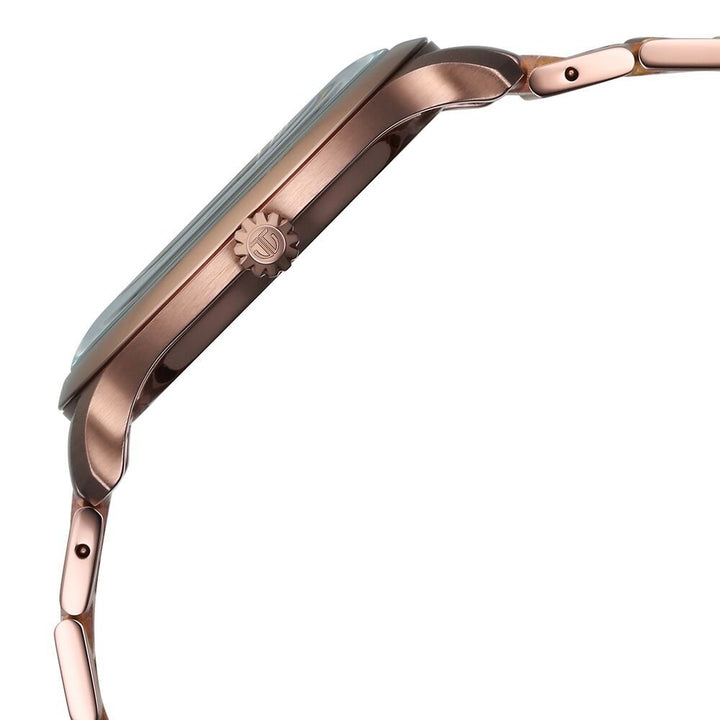 Titan Clasique Slim Quartz Analog with Date Coffee Brown Dial Stainless Steel Strap Watch For Men - The Watch Factory ®