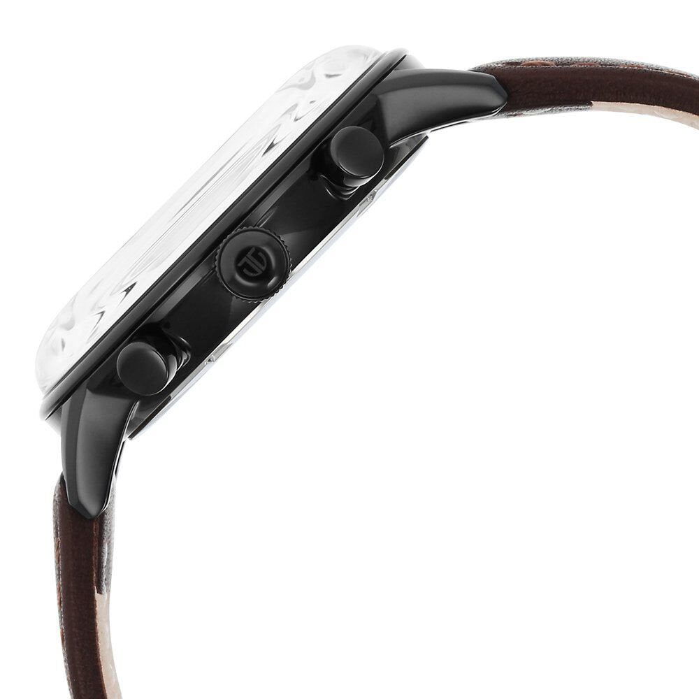 Titan Light Leathers Quartz Multifunction Black Dial Leather Strap Watch for Men - The Watch Factory ®