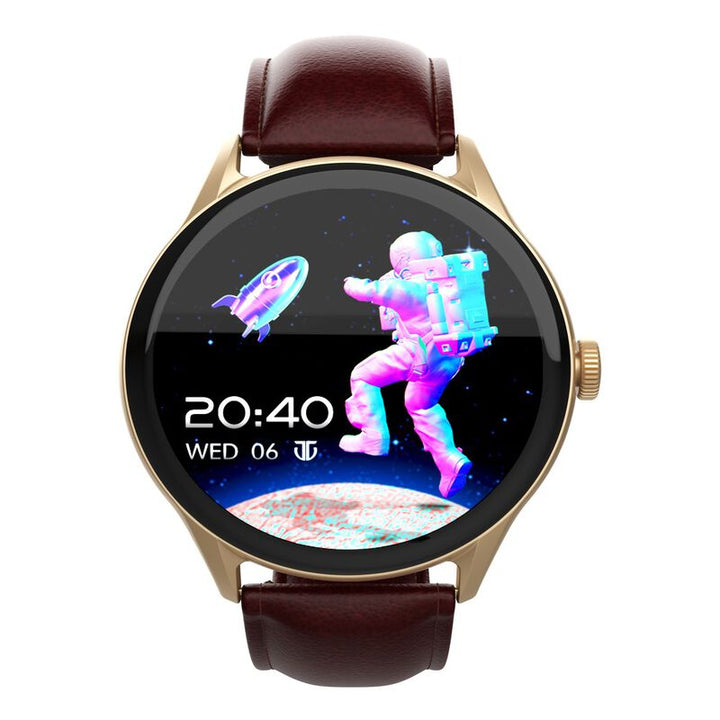 Titan Evoke Leather: Luminous AMOLED Display & Water-Resistant Smartwatch