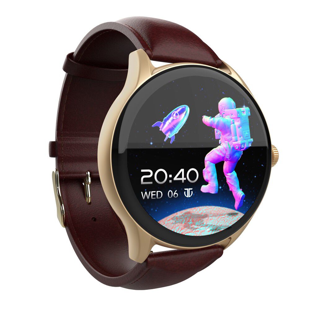 Titan Evoke Leather: Luminous AMOLED Display & Water-Resistant Smartwatch