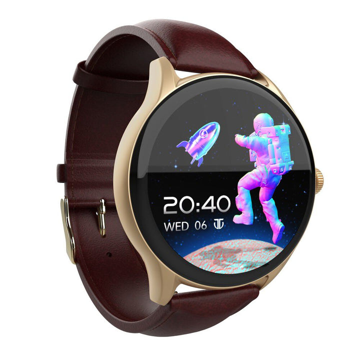 Titan Evoke Leather: Luminous AMOLED Display & Water-Resistant Smartwatch