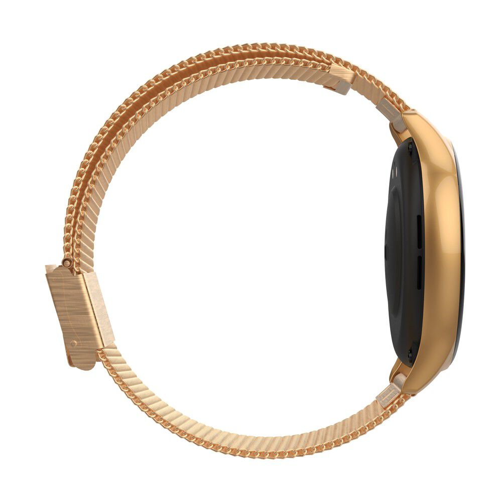 Titan Evoke Smartwatch - Seamless Calls, Voice Assistant, Rose Gold Strap