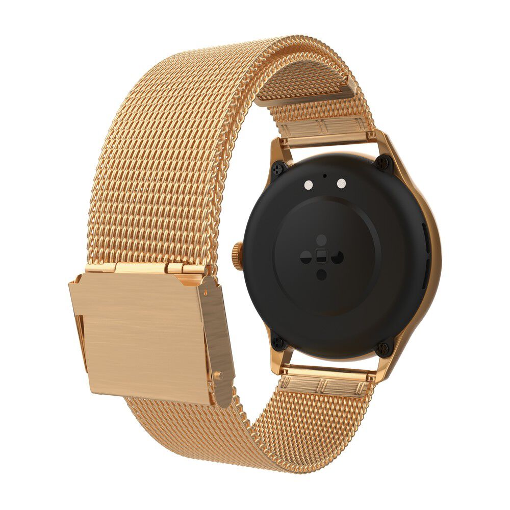 Titan Evoke Smartwatch - Seamless Calls, Voice Assistant, Rose Gold Strap