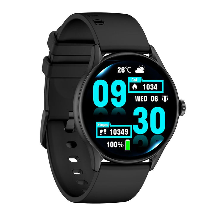 Titan Evoke Black: Luminous AMOLED Display & Water-Resistant Smartwatch