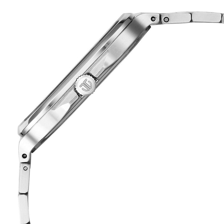 Titan Classique Slim Square Quartz Analog with Date Blue Dial Silver Stainless Steel Strap Watch For Men - The Watch Factory ®