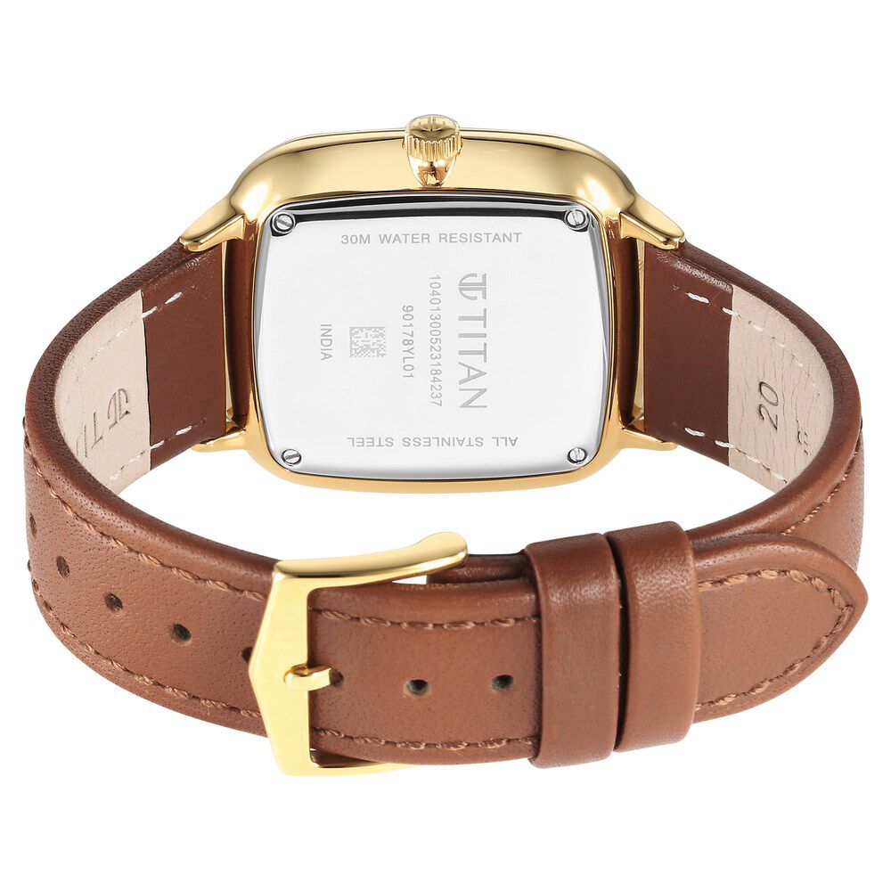 Titan Avant Garde Anthracite Dial Quartz Multifunction Leather Strap watch for Men - The Watch Factory ®