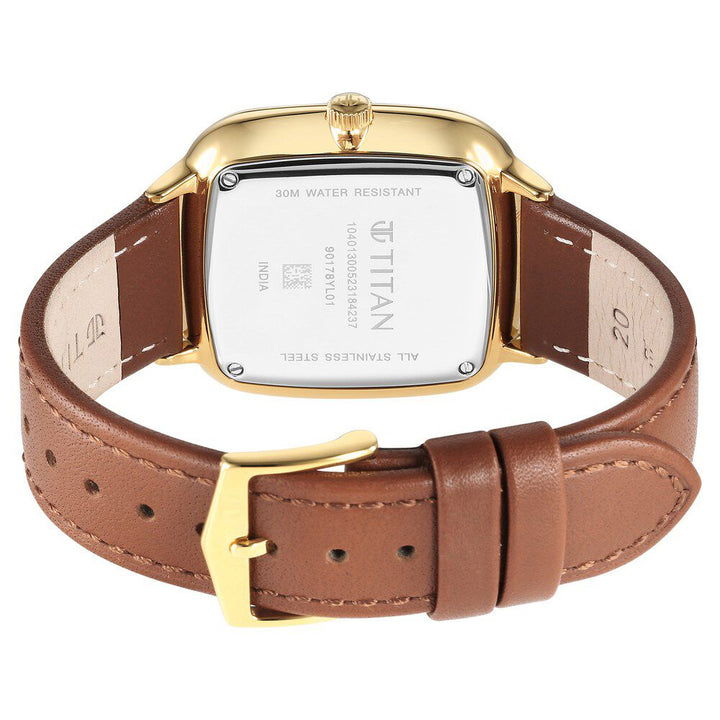 Titan Avant Garde Anthracite Dial Quartz Multifunction Leather Strap watch for Men - The Watch Factory ®