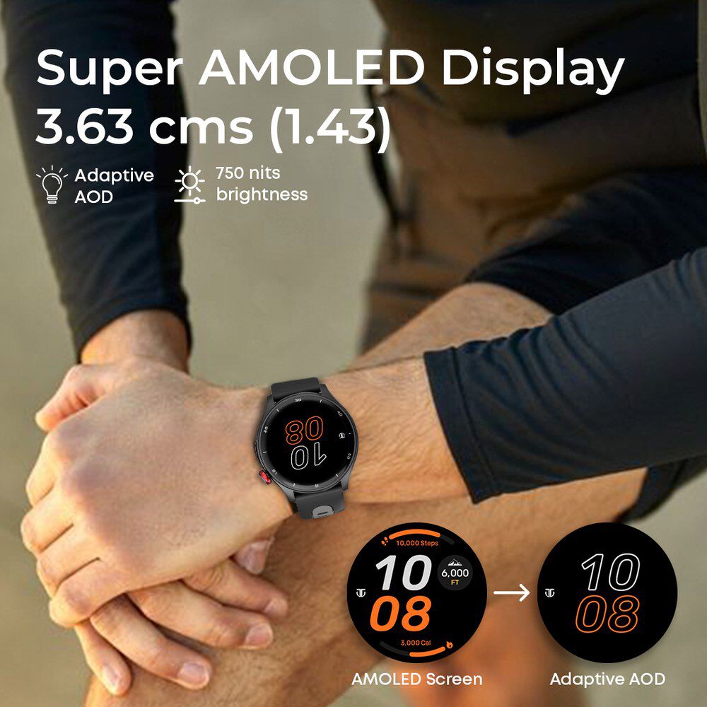 Titan Celestor Advanced GPS & Barometer 3.6 CM AMOLED Display with AOD, Piezoelectric Functional Crown Black Eclipse. 90206AP01