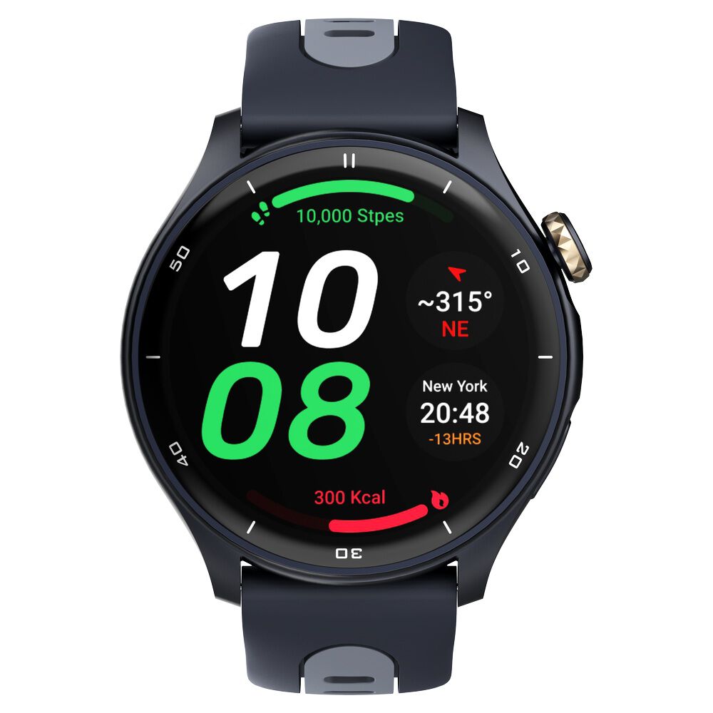 Titan Celestor Advanced GPS & Barometer 3.6 CM AMOLED Display with AOD, Pizoelectric Functional Crown Aurora Blue 90206AP02