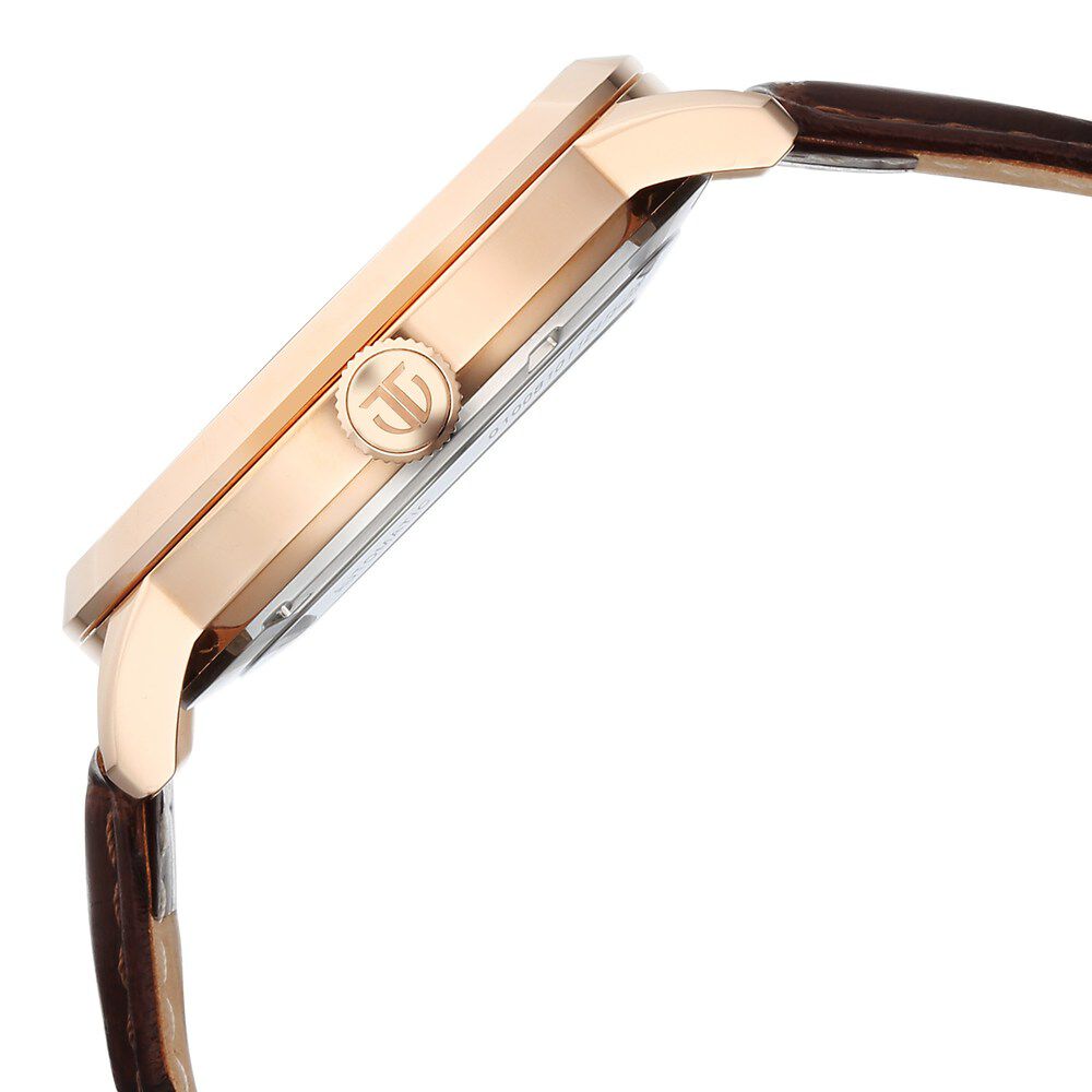 Titan Phoenix Skeletal Automatic Analog with Gun Dial Brown Leather Strap Watch for Men-90223WL01